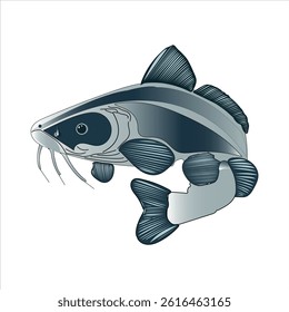 Pangasius Fish Logo – Bold Line Art Vector for Branding