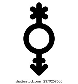 Pangender people symbol. Poligender vector icon. Symbol, sign illustration. Vector graphics