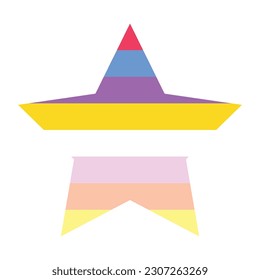 Pangender Pride Flag. LGBTQ flag 