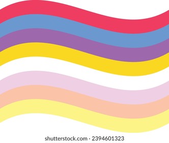 Pangender Pride Flag. LGBTQ flag 