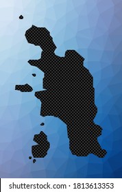 Pangkor Island geometrische Karte. Stilform von Pangkor im Low-Poly-Stil. Cool Insel Vektorgrafik.