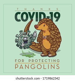 Pangolin Covid-19 Coronavirus Pandemic Vector