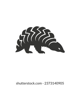 Pangolinsymbol auf weißem Hintergrund - einfache Vektorgrafik