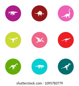 Pangolin icons set. Flat set of 9 pangolin vector icons for web isolated on white background