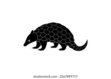 A Pangolin silhuette vector art illustration