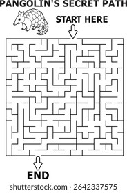 Pangolins secret path maze game for kids fun activity