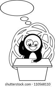 Panguin cartoon vector