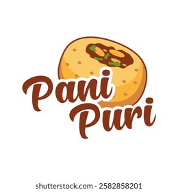 Pani puri logo design vector