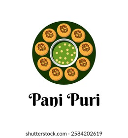 Pani puri logo design vector