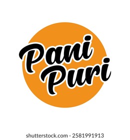 Pani puri logo vector in circle