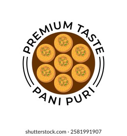 Pani puri logo vector illustration template
