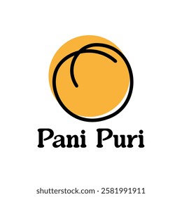 Pani puri logo vector illustration template