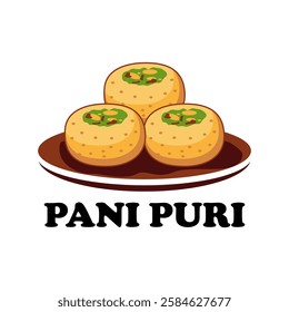 Pani puri logo vector illustration template