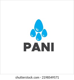 Diseño del logo acuático Pani. Diseño creativo y moderno de diseño de logo 2022.