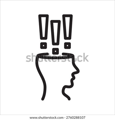 Panic Attack Line Icon – Acute Anxiety Episode Symbol