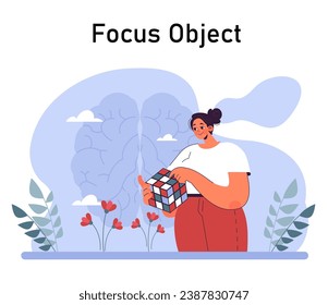 Panic attack. Mental health disorder. Phobia, frustration and constant stress. Psychotherapy and emotional support idea. Flat vector illustration