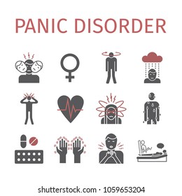 Panic disorder icon infographic. Vector illustration