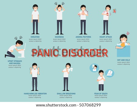 Panic disorder infographic,vector illustration.