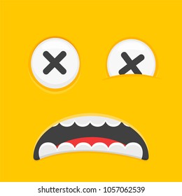 Panic emoticon. Grimacing emoticon showing bared teeth.