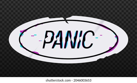 A panic grunge sticker. The old temolate for modern designs.