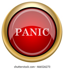 Panic icon. Internet button on white background. EPS10 vector.
