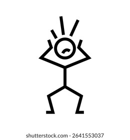 Panic icon on white background. Eps 10.