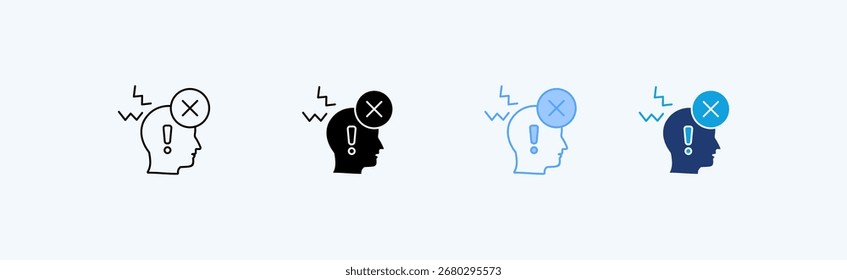 Vetor de Ilustração de Ícone de Contorno de Pânico