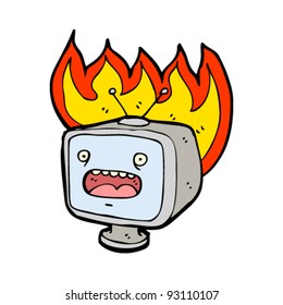 panicking TV cartoon