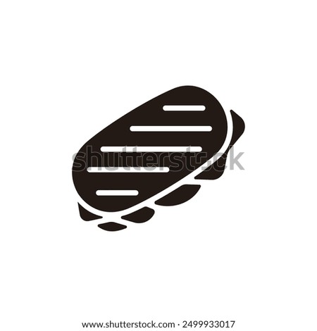 Panini icon. Flat silhouette version.