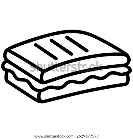 panini line icon on white background vector
Vector icon italian food