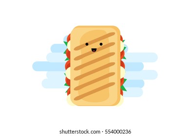 panini sandwich happy