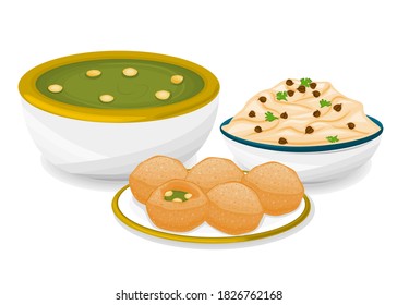 Panipuri Or Gol Gappa Vector