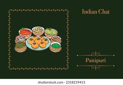 panipuri menu vector illustration for menu design