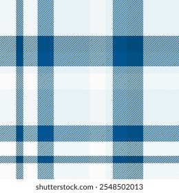 Panjabi texture pattern vector, intricate tartan seamless plaid. Skirt background check textile fabric in cyan and pastel snow colors palette.