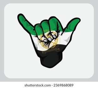 Panjshir Shaka Hand Good Vibes Flag
