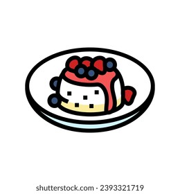 panna cotta italian cuisine color icon vector. panna cotta italian cuisine sign. isolated symbol illustration