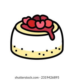 panna cotta sweet food color icon vector. panna cotta sweet food sign. isolated symbol illustration