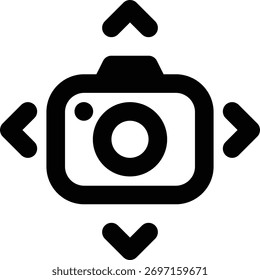 Panning, Moving, Direction Outline Icon