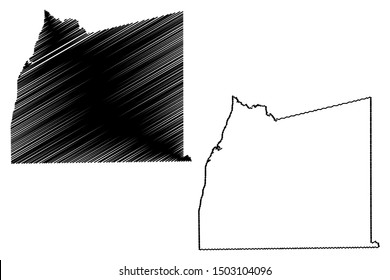 Panola County, Texas (Counties in Texas, United States of America,USA, U.S., US) map vector illustration, scribble sketch Panola map