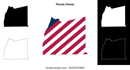 Condado de Panola (Texas) conjunto de mapas esquemáticos