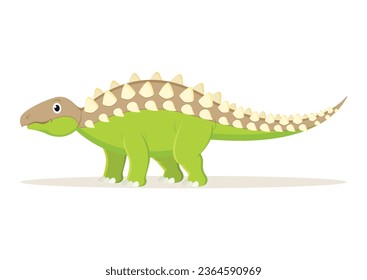 Panoplosaurus Dinosaur Cartoon Character Vector Illustration