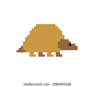 Panoplosaurus pixel art dinosaur. pixelated Ancient animal. 8bit Dino prehistoric monster. Beast is Jurassic period
