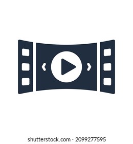 Panorama reproductor multimedia de 360 grados, icono, vector, Ilustración.