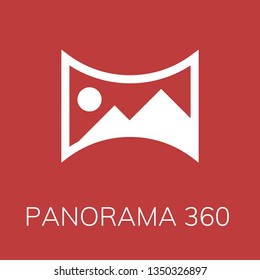  panorama 360  icon. Editable  panorama 360 icon for web or mobile.