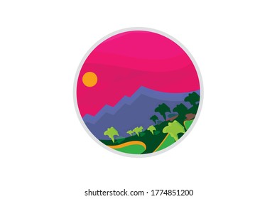 panorama of beautyfull abstract illustration