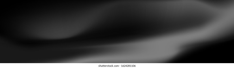 Panorama. Black and grey abstract background with vibrant gradient shapes. Trendy design template for banners, flyers, covers, presentations, identity, landing pages. Vector illustration. 