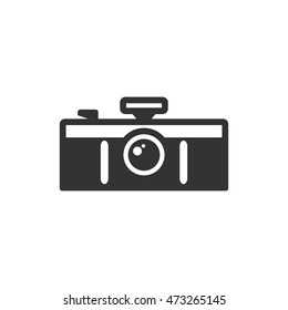 Panorama camera icon in single color. Landscape nature architecture photography lens
