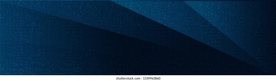 Panorama Circuit Microchip on Technology Background,Hi-tech Digital and security Concept design,Free Space For text in put,Vector illustration.