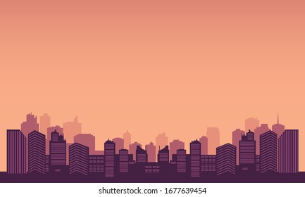 Panorama of a city in the afternoon.