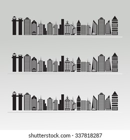 panorama city vector background
